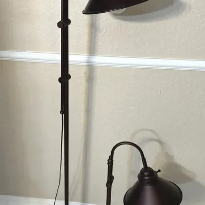 Adjustable Industrial Desk & Floor Metal Lamps