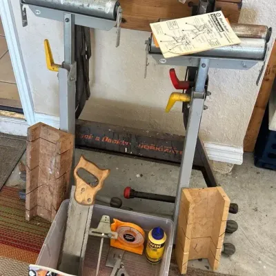 Woodworking - B&D Workmate, extension rollers, Sawhorses, Marking Chalk++