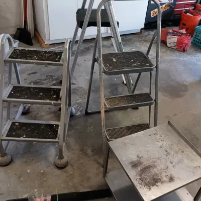 Step Ladders, Rolling Steps, Craftsman Frame, Rolling Stainless Cart