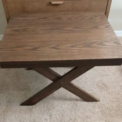 Vintage Solid Wood Low Table 27x22 By 19