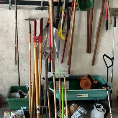 Garden Lot - Duraworx Wagon, Black & Decker Blower, Tools+++