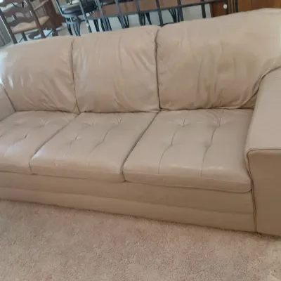 Modern Taupe Sofa 88x36 By 34