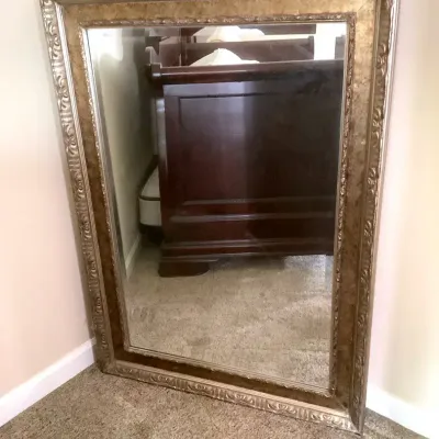 Heavy Modern Mirror With Beveled Glass 