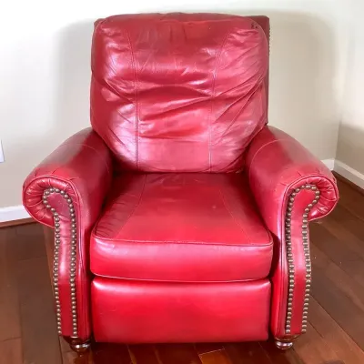 Dark Red Leather BarcaLounger Recliner 