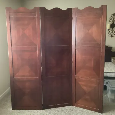 3 Panel Wood Room Divider