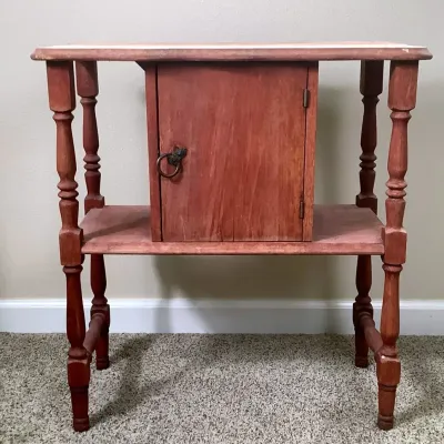 Vintage Pie Safe Side Table
