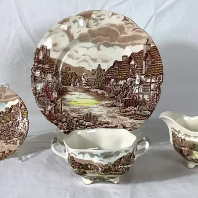 Vintage Johnson Bros. “Olde English Countryside” Transferware 