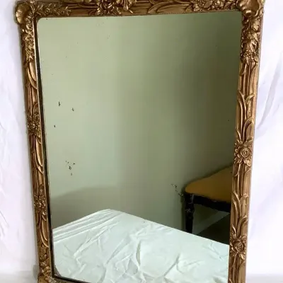 Vintage French Gilt Wood Mirror 