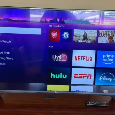 LG 49UF6490 49 Inch 4K LED Smart TV with Remote 43.5x25