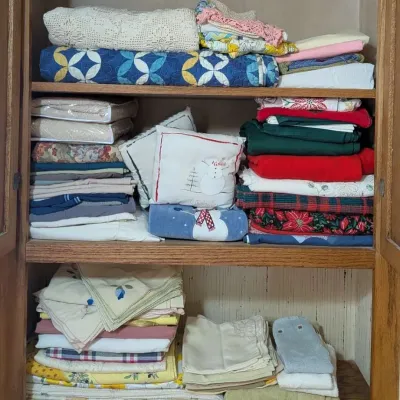 Beautiful Vintage Quilt Linen Collection Crochet Throws Sheets - Linen Closet Mystery Lot