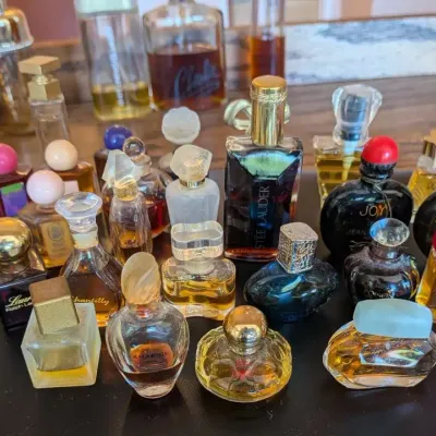 Elegant Vintage Perfume Cologne Bottle Collection Chanel Lauder