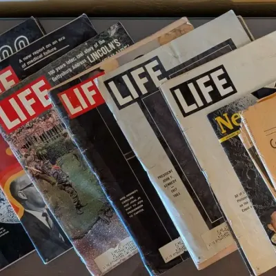 Historic LIFE Newsweek Magazine Lot JFK Apollo Watergate