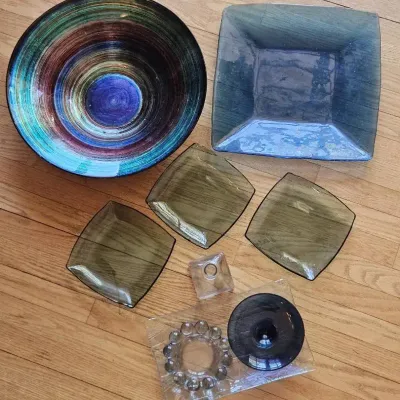 Assortment Of Decorative Art Glass 