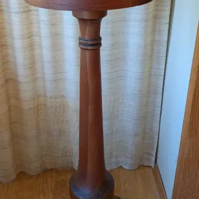 Beautiful Antique Carved Wood Pedestal Plant Stand