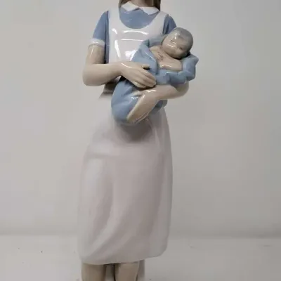 NAO by Lladro "Nurse with Baby" Fine Porcelain Figurine