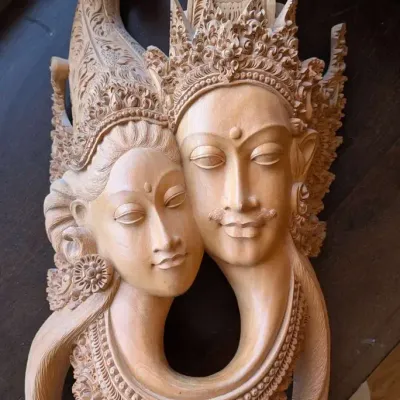 Beautiful Hand Carved Balinese Wood Sculpture Manis Art Shop
