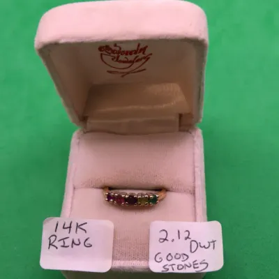 14k Ring with stones