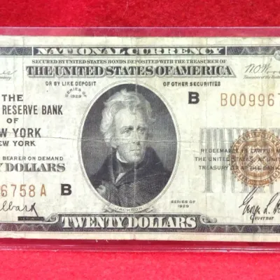 Sale Photo Thumbnail #243: Reserve Bank of New York $20 Bill