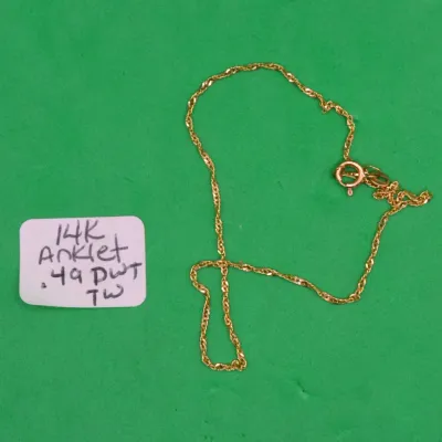 14k Anklet 