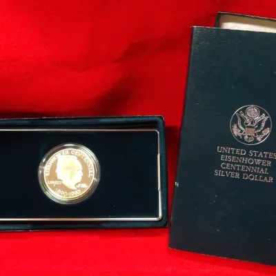 Sale Photo Thumbnail #212: Eisenhower Centennial Silver Dollar