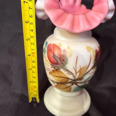 Sale Photo Thumbnail #221: Hand painted with ruffle trim.