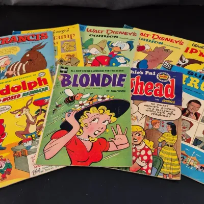 Dell Comics Super Circus - Francis The Talking Mule - Disney Lady and The Tramp - Walt Disney Comis
