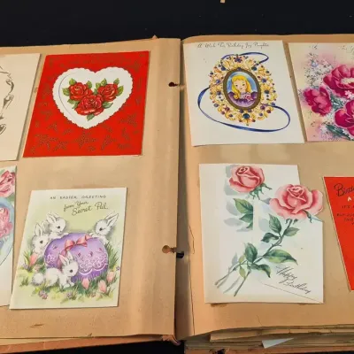Scrapbook Book of Vintage All Occasion Cards