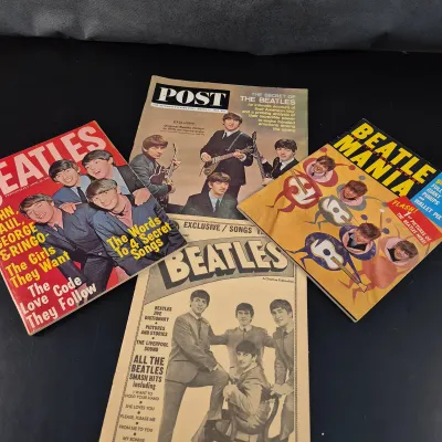 5 Vintage 1960's Beatles Publications - Post It Saturday Evening Post 