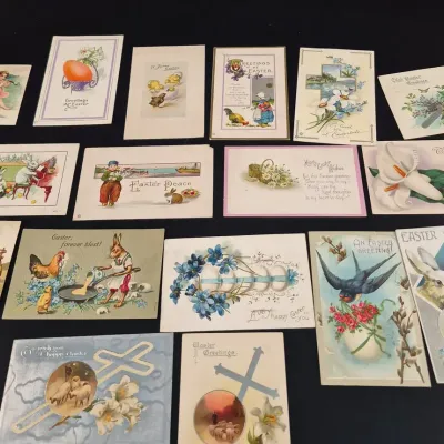 Lot of Vintage Easter Post Card Dated 1908 to 1920's 