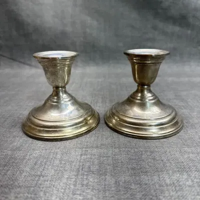 Weighted Sterling Candle Holders
