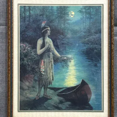 “Daughter Of the Moon” by F R Harper Nokomis Framed Print