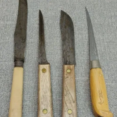 Knife Collection with Wooden Handles