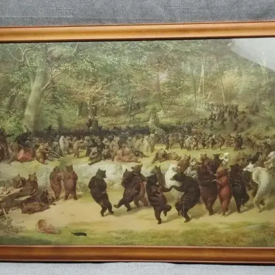 "The Bear Dance" By William Holbrook Beard Reprint