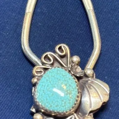 Sterling & Turquoise Key Ring 