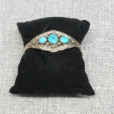 Sterling & Turquoise Cuff Bracelet (Small)