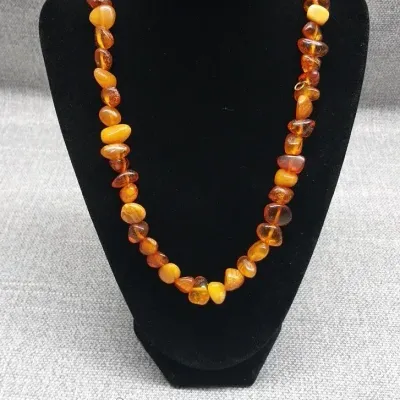 Amber Nugget Necklace & Earrings 