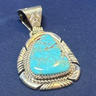 Turquoise & Sterling Pendant Lot #2