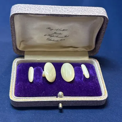  Victorian Mother Of Pearl Cuff Links