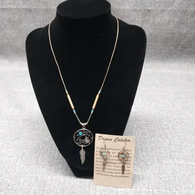 Dream Catcher Necklace & Earrings 