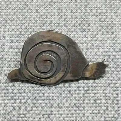 Sterling Snail Brooch