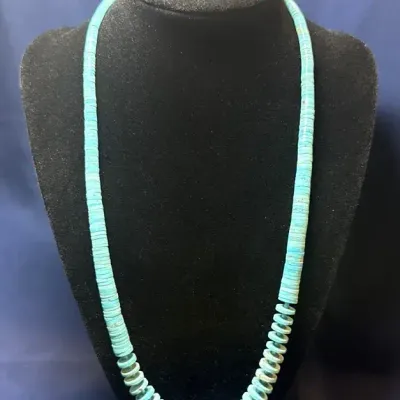 Turquoise Heishi Shell Necklace Lot #1