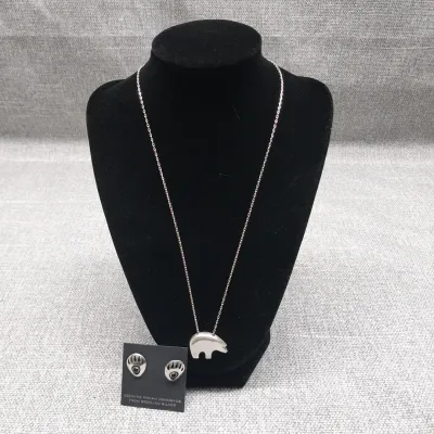 Sterling Spirit Bear & Claw Earrings 