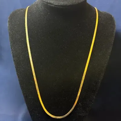 14k Herringbone Necklace 