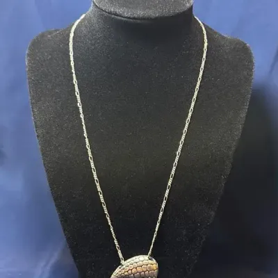 Sterling Pangolin Pendant Necklace