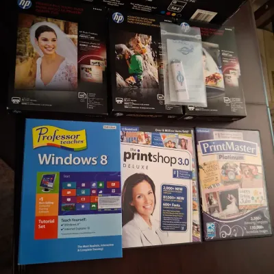 HP 6525 PHOTOSMART WIRELESS PRINTER AND SOME SOFTWARE