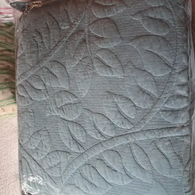 NEW QUEEN SIZE MARCIELO COMFORTER, 2 FEATHER PILLOWS