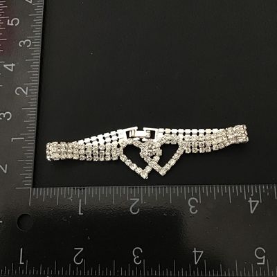 Silver tone rhinestone bracelet
