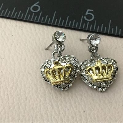 Crown Rhinestone Fashion Earrings