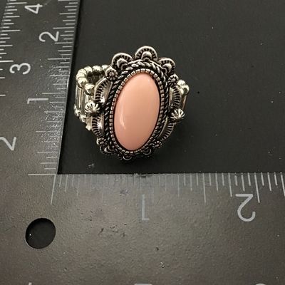 Silver tone fashion stretch ring