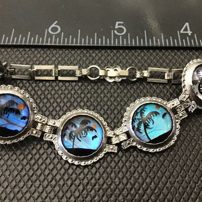 Art Deco Morpho Butterfly Wing Bracelet